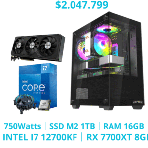 Pc Gamer i7 12700KF 16Gb DDR5 SSD M.2 1Tb